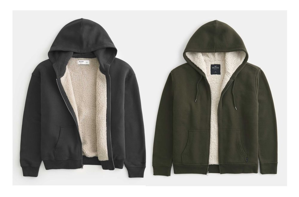 Худі на шерпі світшот Hollister Abercrombie & Fitch (L, XL) Оригінал