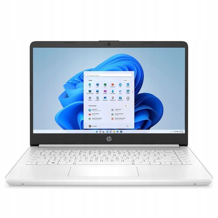 limitowany biały laptop hp 14 n4020 8gb ssd windows11 + 128gb ssd