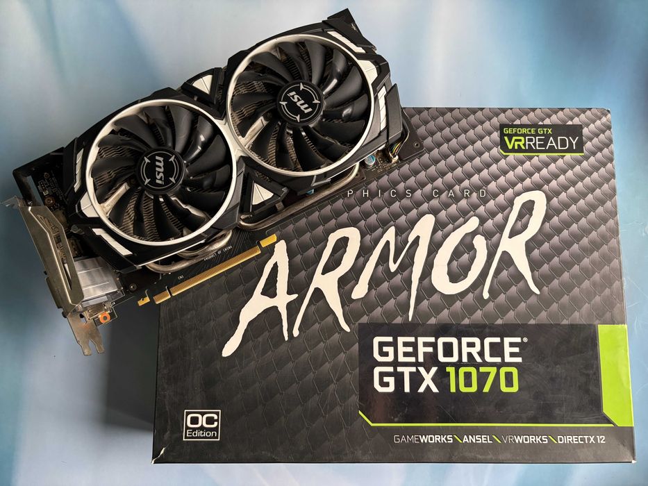 Відеокарта MSI ARMOR GeForce GTX 1070 8Gb OC Edition / видеокарта 1070