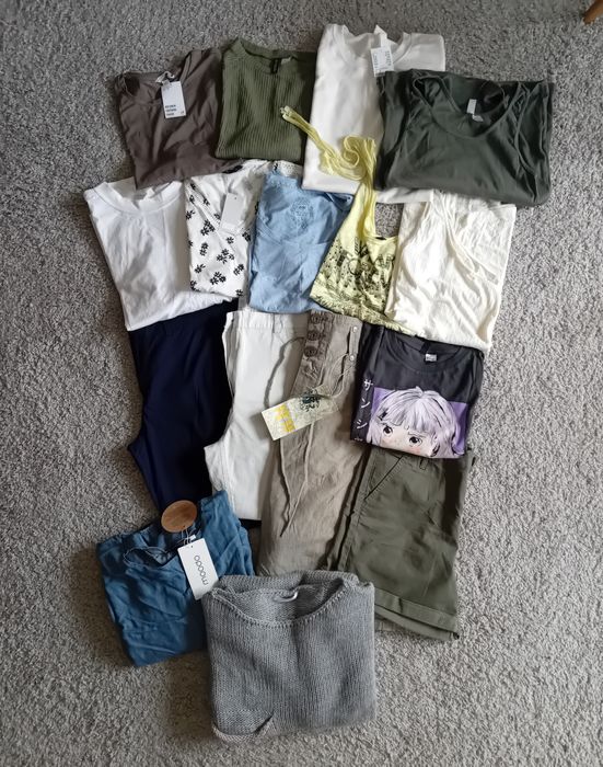 Zestaw ubrań damskich/16 sztuk/ rozmiar L/40 nowe