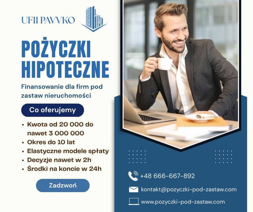 Pożyczki pod zastaw nieruchomości dla firm | 20 tys. - 3 mln | Elastyczne raty