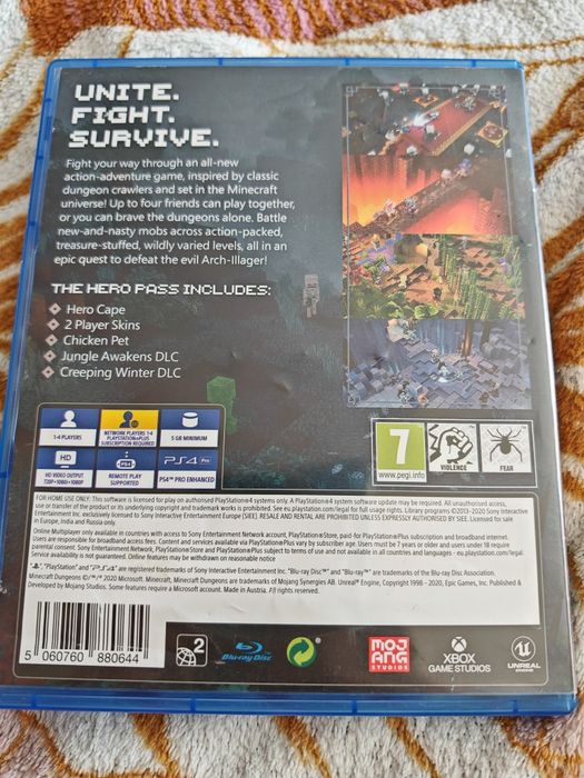 Minecraft Hero edition dungeon ps4 PlayStation 4 ps5