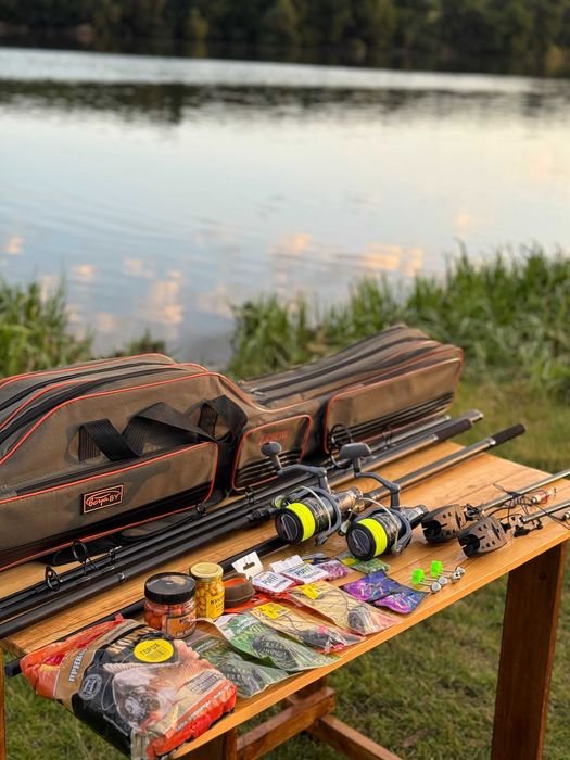 Zestaw karpiowy Komodo 4lb 3.6m z alarmami, gotowy zestaw wędkarski