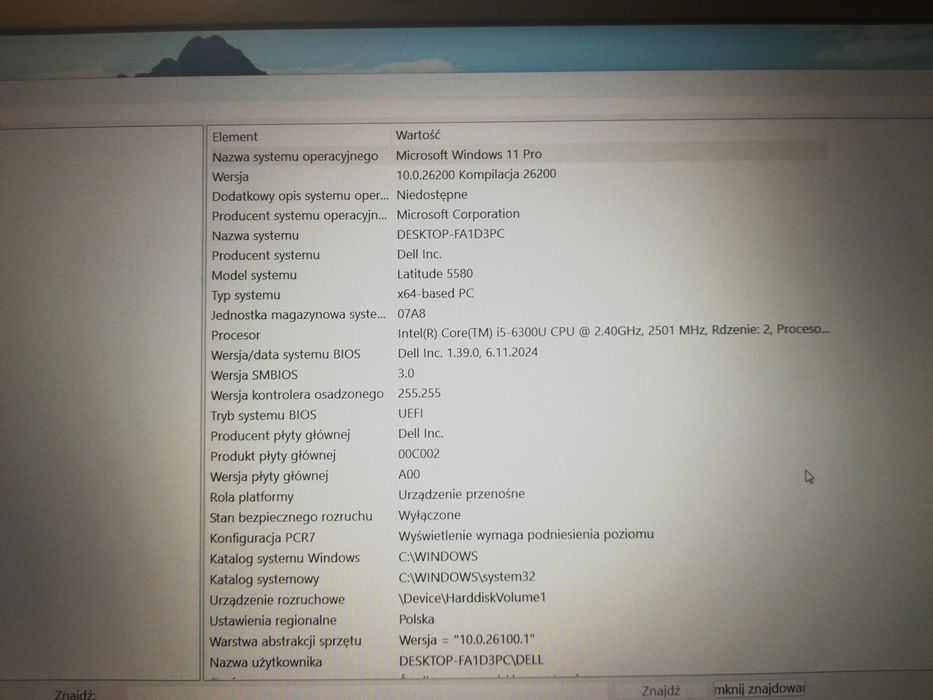 Sprzedam ładny szybki laptop Dell Latitude 5580 i5