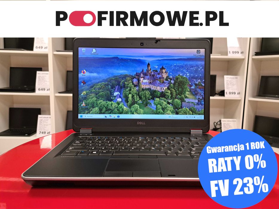 Laptop 14" Dell Latitude E6440 i5 8GB Win11 256SSD Kamera HDMI DVD VGA