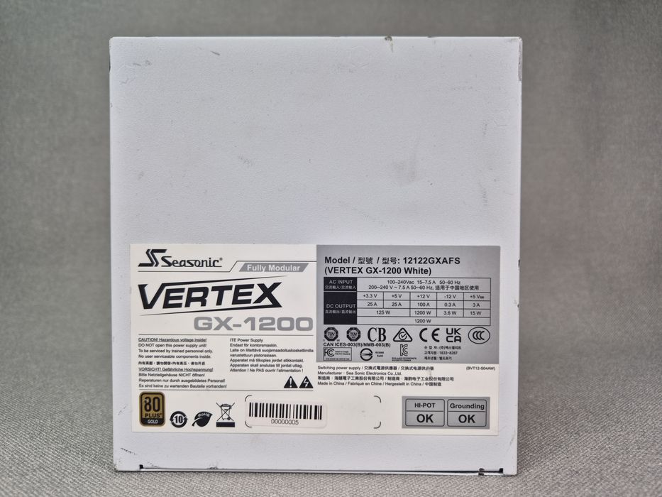 Seasonic Vertex GX-1200 (12122GXAFS) 80Plus Gold 1200Вт (білий)
