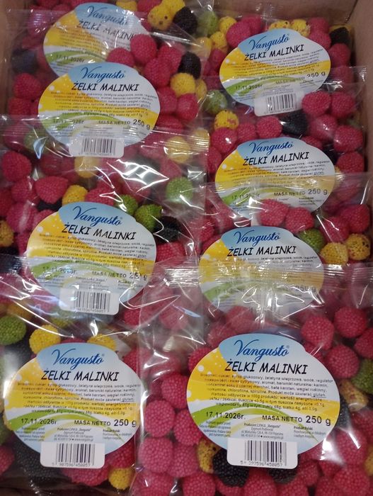 4 paczki żelek razem 1kg mega cena