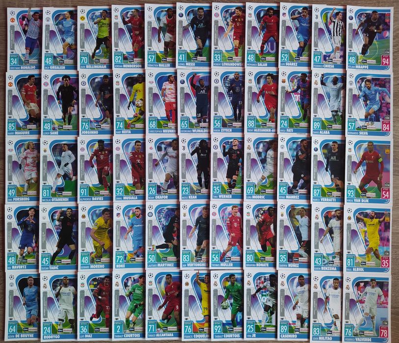 Topps Match Attax Champions League 21/22 On Demand komplet 55 kart