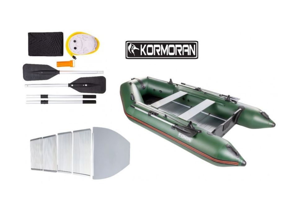 Ponton Kormoran 330PP Zielony / sztywna aluminiowa podłoga