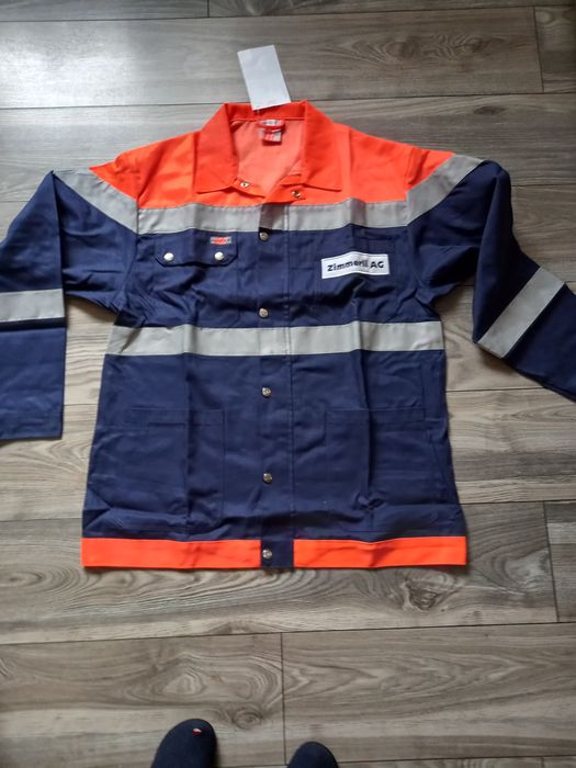 HATEX L XL 3XL bluza robocza BHP odblask + rękawice robocze skóra.