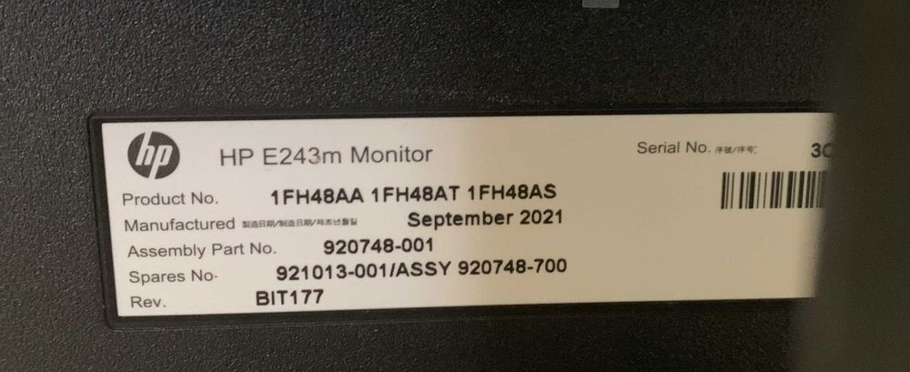 Монітор HP EliteDisplay E243m (безрамковий), гурт роздріб