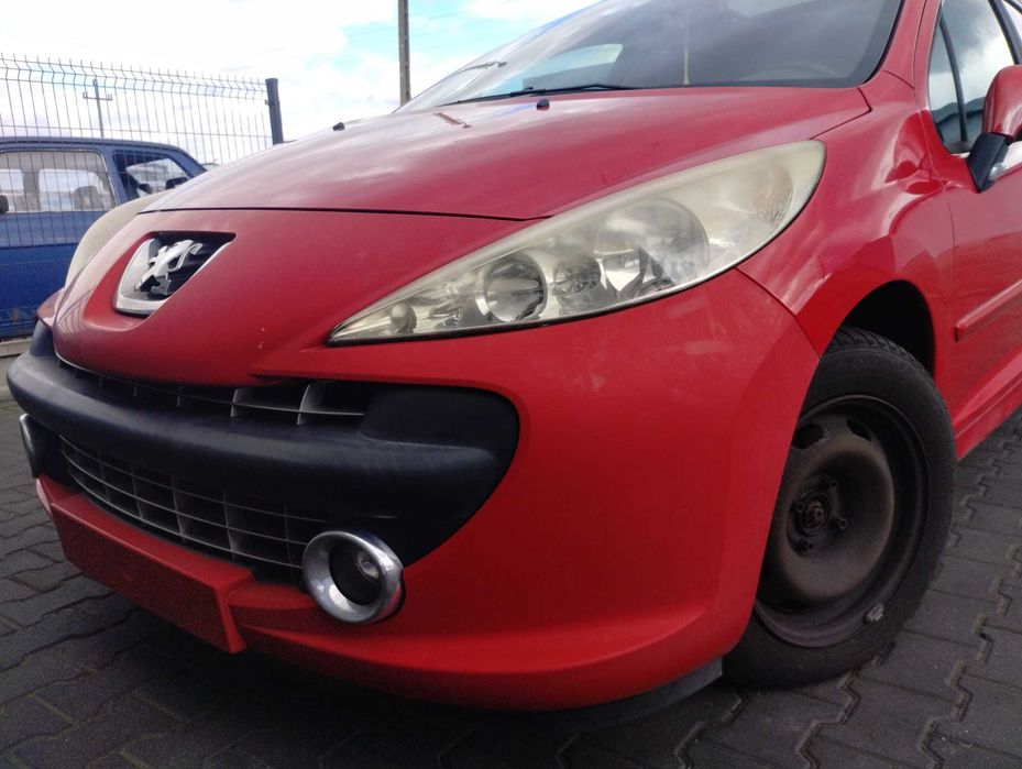 zderzak przód przedni kompletny halogeny Peugeot 207 lakier KKNB