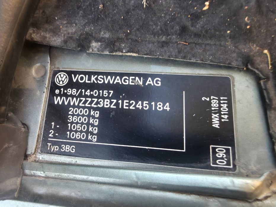 VOLKSWAGEN PASSAT 2001 VIN WVWZZZ3BZ1E245184 фото оголошення 8 з 24