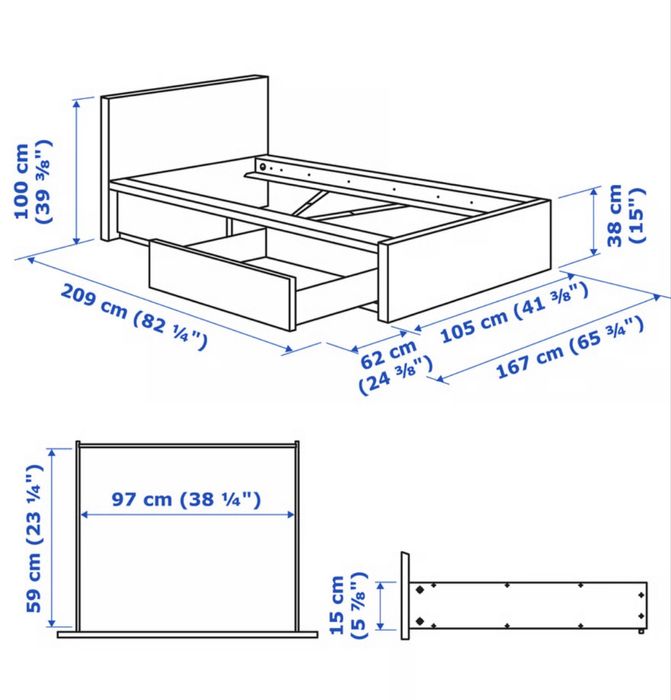 Cama simples individual