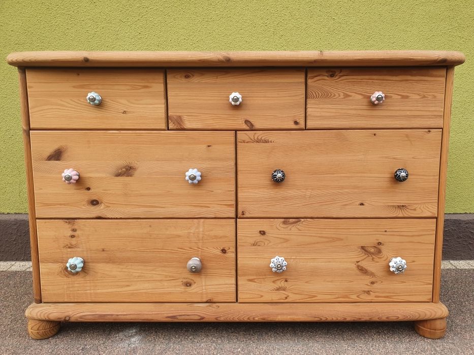 Szafka komoda z szufladami ceramiczne uchwyty