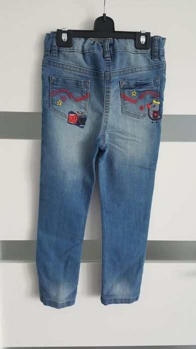 Spodnie jeansy z haftem George r.92-98 2-3lata