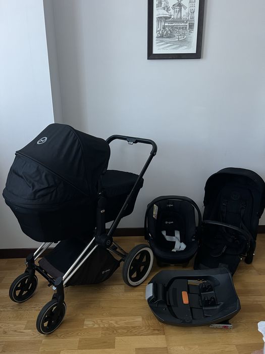 Коляска Cybex Priam platinum 3 в 1  люлька, прогулка, автокрісло з базою