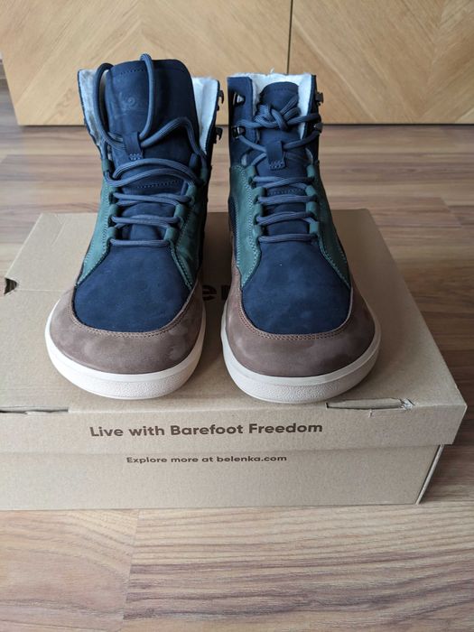 BeLenka York - Navy, Brown & Beige barefoot 43 buty zimowe