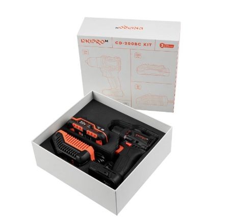 Акумуляторний дриль-шуруповерт Dnipro-M CD-200BC KIT