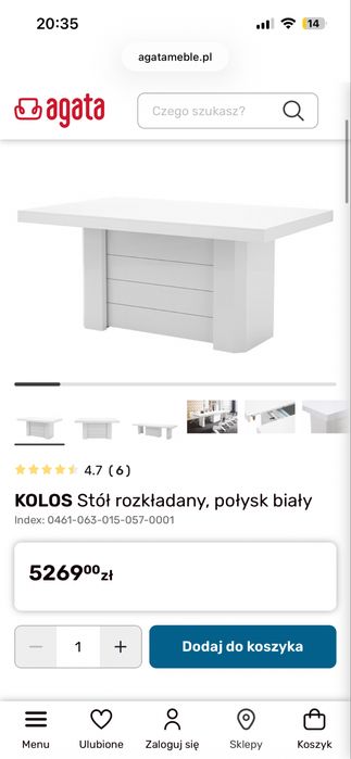 Stół KOLOS 160–412 cm + 8 krzeseł HUBERT Chesterfield | Fargotex Magic Home