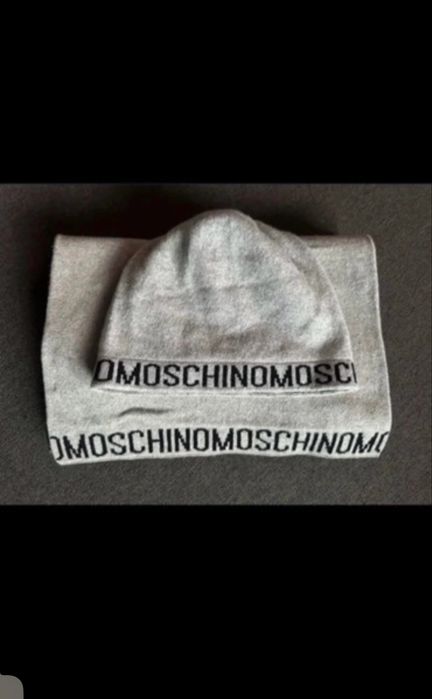 Moschino czapka i szalik kashmir super set