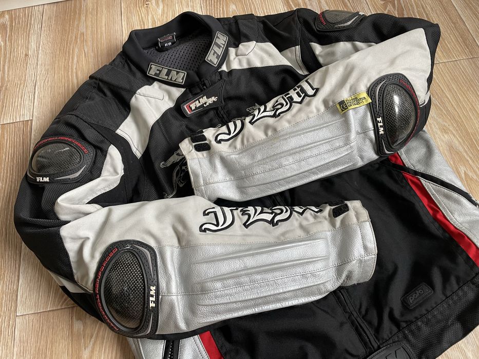 FLM. Класна мотокуртка з карбоном, повний комплект захисту! 58, XXL