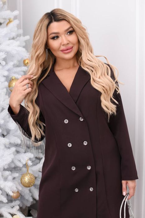 Женское платье пиджак 48-58 батал Жіноча сукня піджак великі розміри