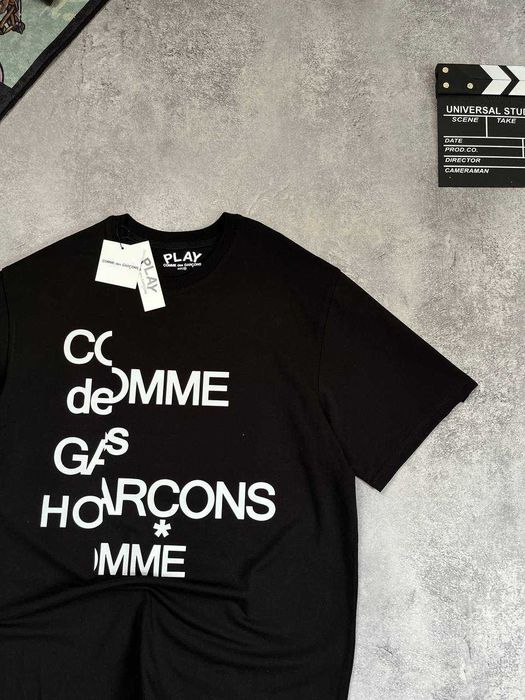 Чорна Футболка PLAY з бірками (Comme des garcons)