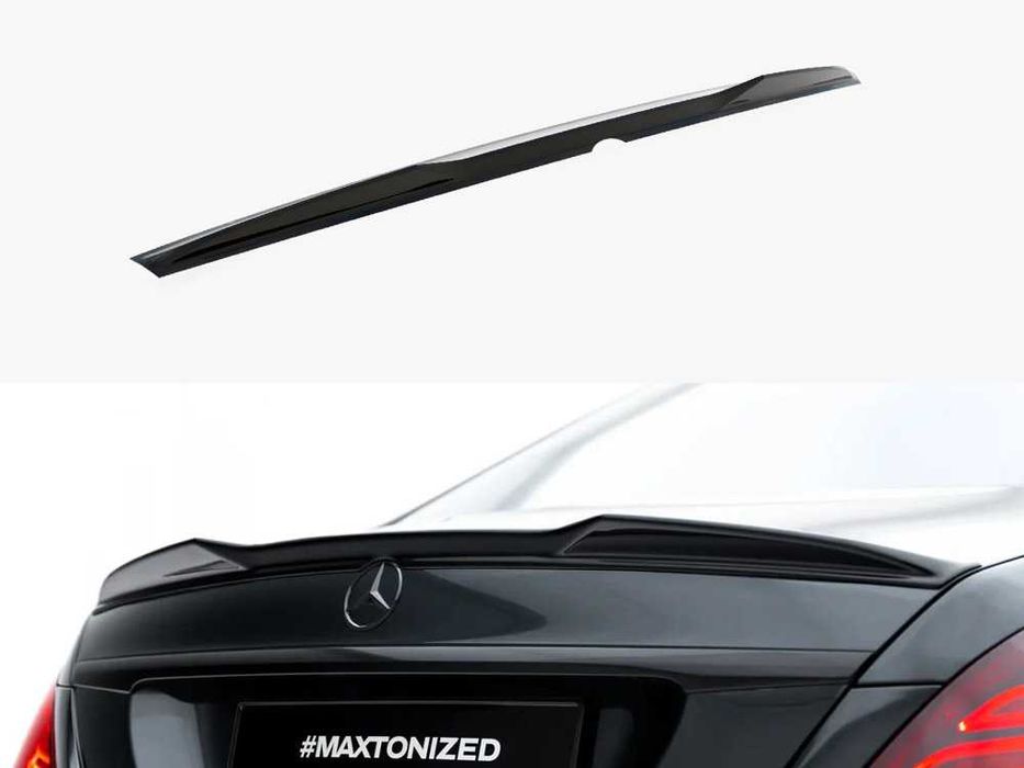 Спойлер Mercedes W222 тюнинг обвес сабля на багажник (Maxton)
