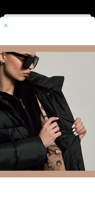 Нова з бірками! Жіноча куртка пуховик Clasna. Чорна, розмір S.