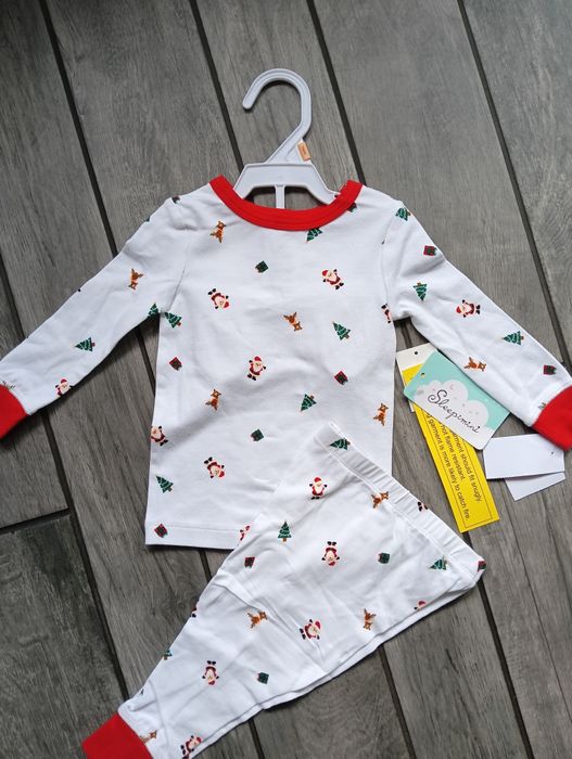 Piżama świąteczna, piżama bawełniana, piżama dwuczęściowa, 12 m-cy