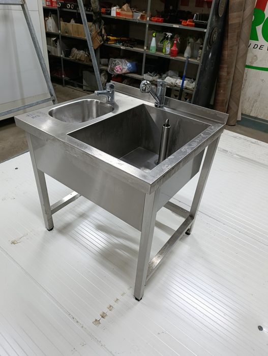 Zlew gastronomiczny / Zlew dwukomorowy / Meble gastronomiczne