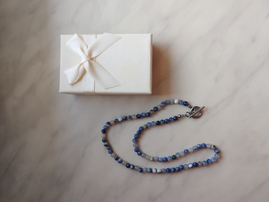 Ręcznie robiony naszyjnik z kamieni naturalnych