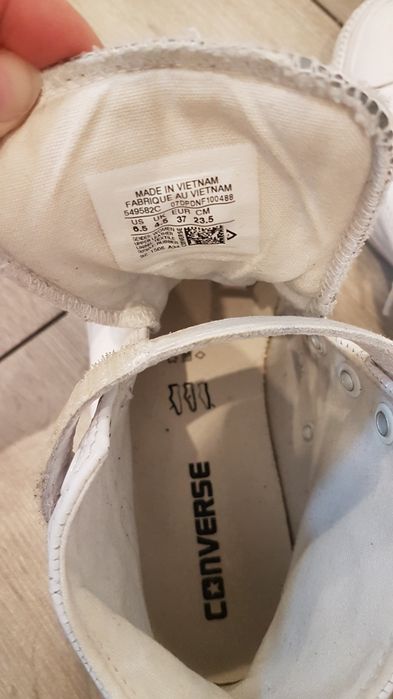 CONVERSE skórzane białe trampki r. 37