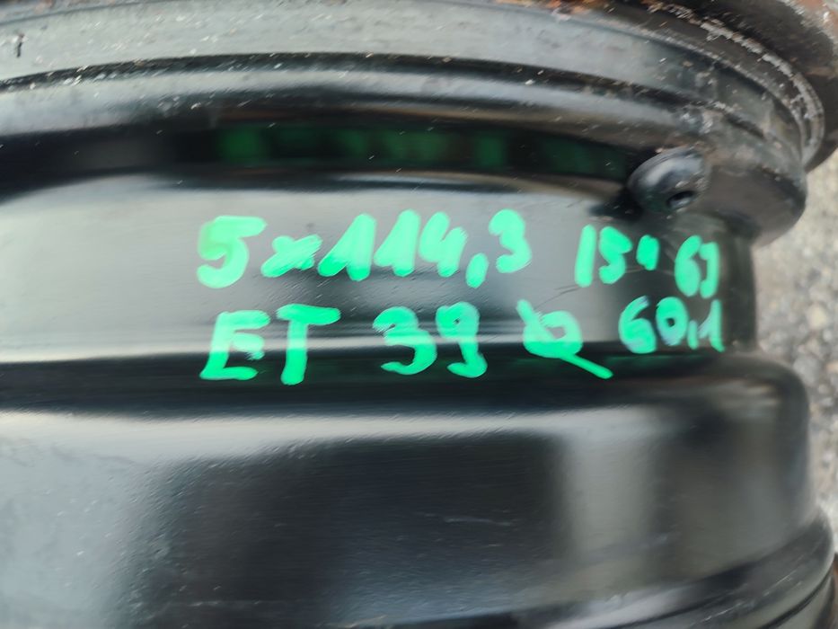 Komplet felg 15cali 5x114.3 6J et39 osadzenie 60.1