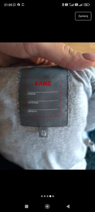 Kurtka dziecięca, granatowa z kapturem