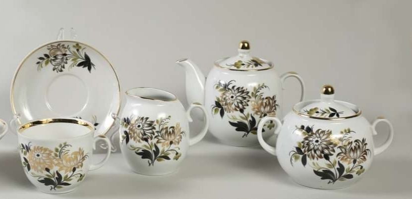 Чайный сервиз золотая хризантема СССР