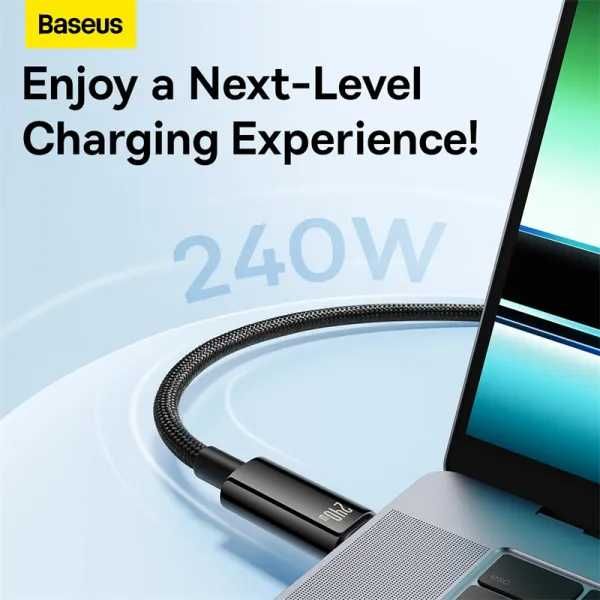 Кабель Baseus Tungsten Gold Fast Charging Type-C to Type-C 240W 1m