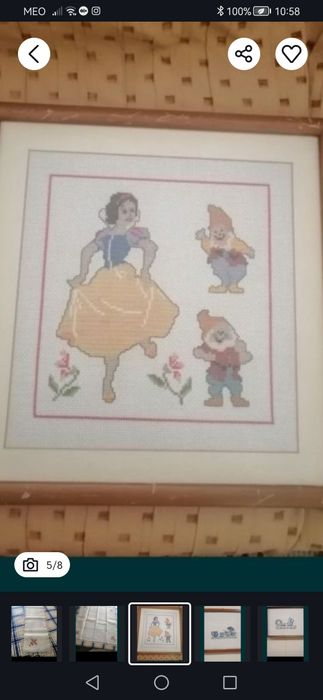 Porta chaves+Frasco feito em renda+brincos+quadro em p/cruz