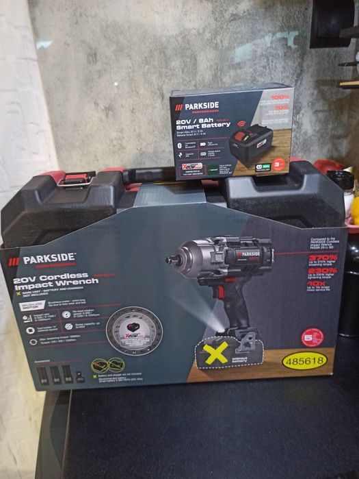 Klucz udarowy parkside performance 1356Nm  z baterią 8ah Nowe  5lat gw