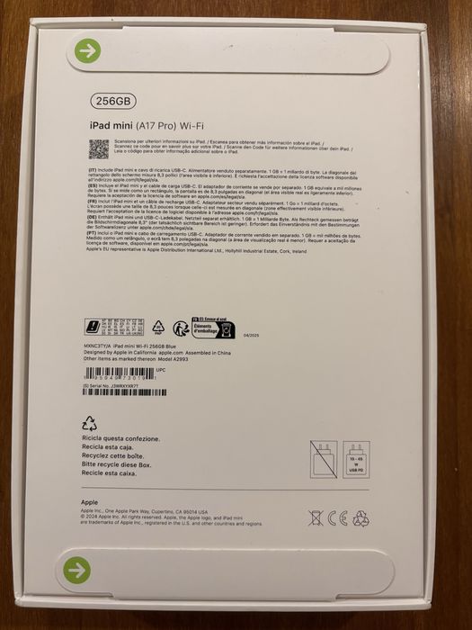 iPad mini azul (A17 Pro) Wi-Fi