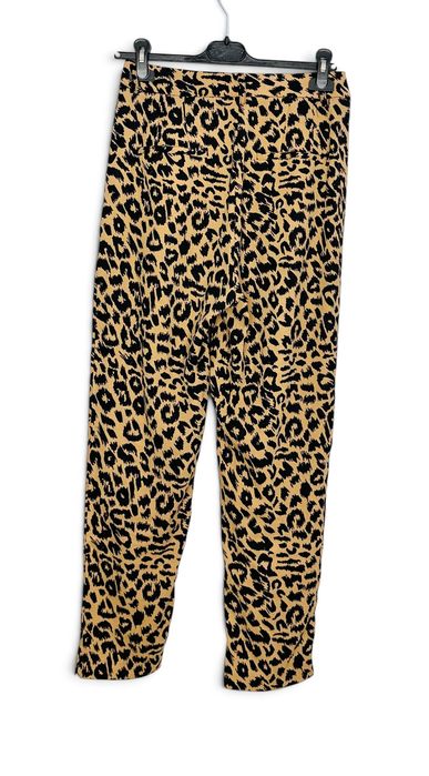 Spodnie w cętki brązowo-czarne smart casual M