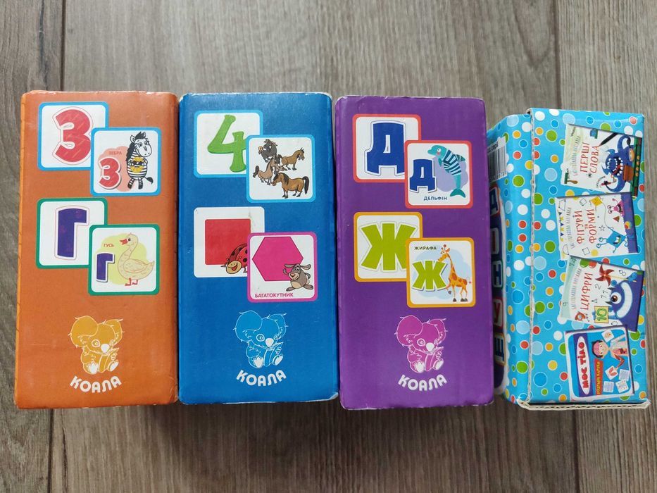Літери на картках. цифри, фігури, кольори : Абетка, Лічба, Азбука