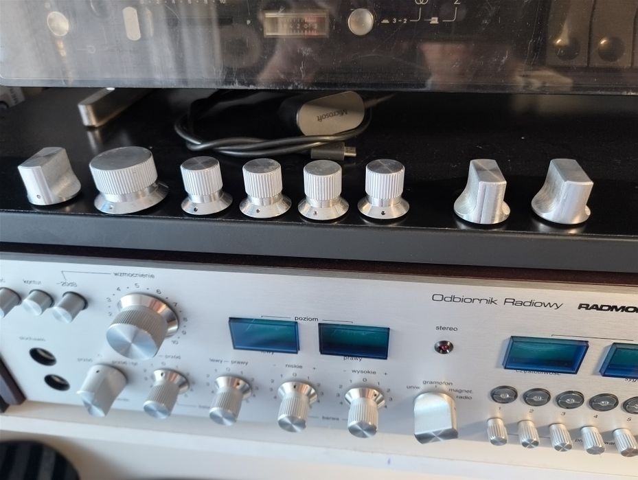 Zestaw gałek Radmor 5100/5102 Srebrne Aluminiowe orginalne.