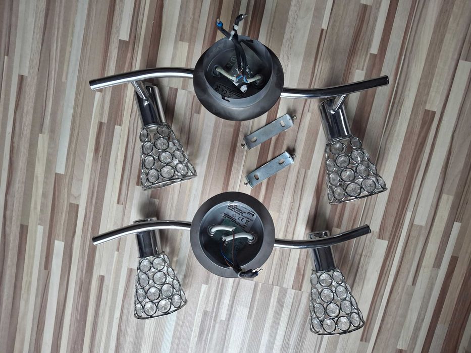 Dwa kinkiety Rosa Eskimo. Chrom. E14