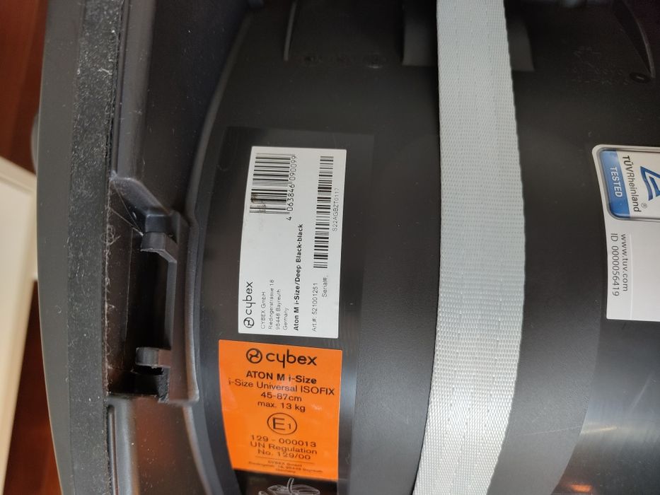 Ovo Cybex Aton M i-size preto em excelente estado