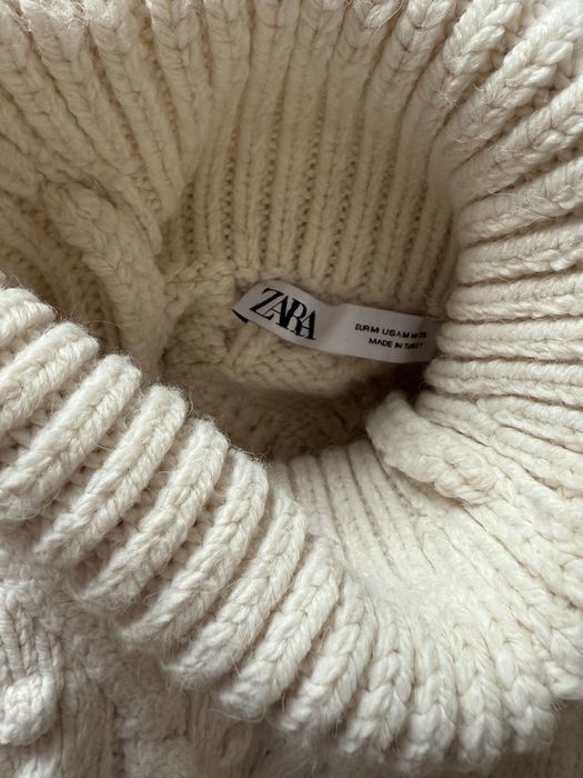 Sweter Zara golf warkocze