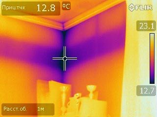 Тепловізійна зйомка, втрати тепла тепловізор flir опалення