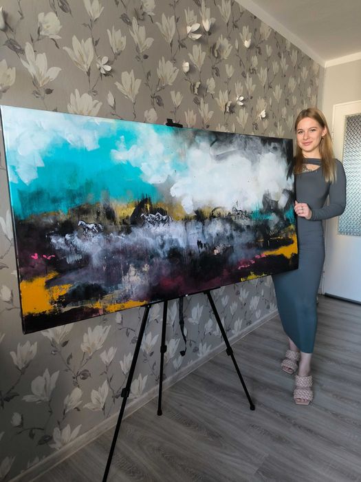 PROMOCJA Duży obraz na płótnie koń konie łąka natura pejzaż oryginał