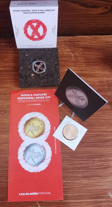 Moeda proof em prata Xutos e pontapés